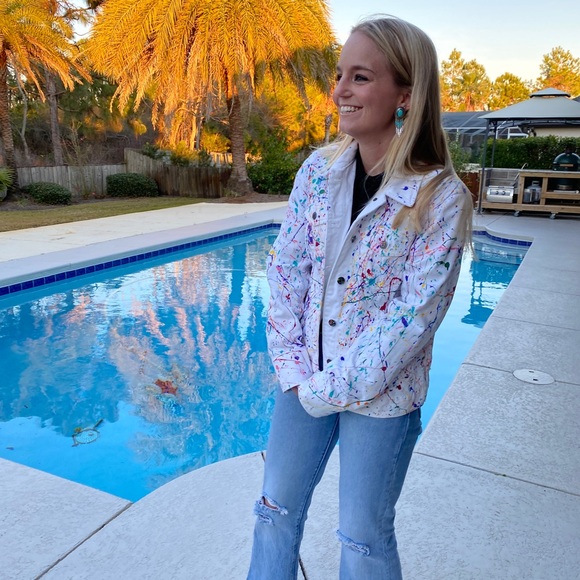 Painted Jean Jacket - Picture 1 of 3